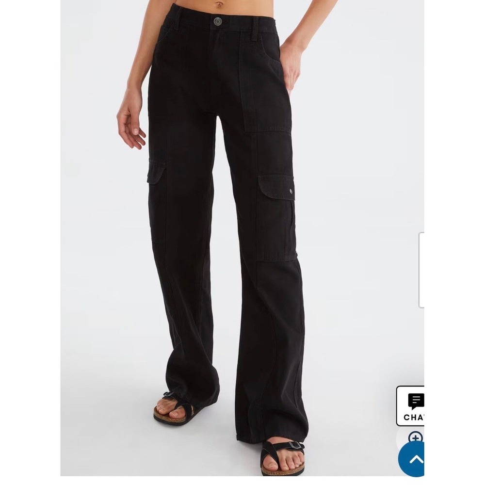 Black utility cargo pants